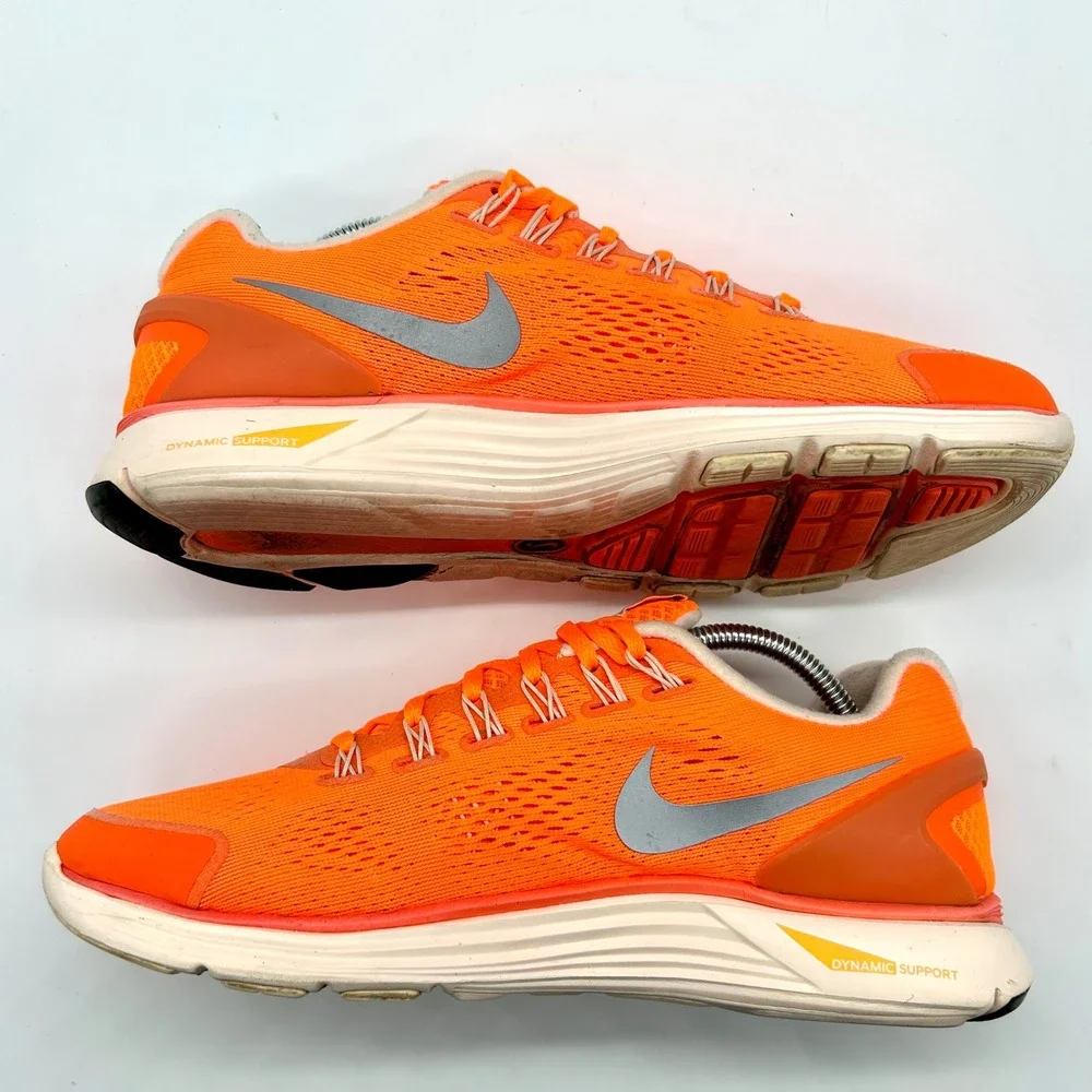 Nike LunarGlide 4 Men's Running‎ Shoes 10 Orange Athletic Sneakers 524977-808